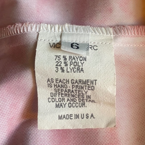 Victor Marc Handpainted Designer Gown Boat neck Zippered back Womens Small - Picture 4 of 5